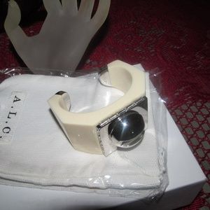 A.L.C. Ivory Pave Crystal & Resin Bracelet MSRP $360